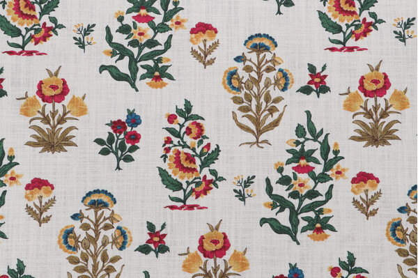 Hamilton Burke Printed Cotton Drapery Fabric in Multi 