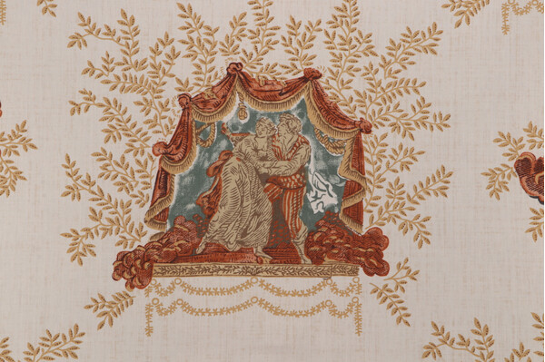 Lorenzo Rubelli Ganimede Printed Drapery Fabric in Creme 