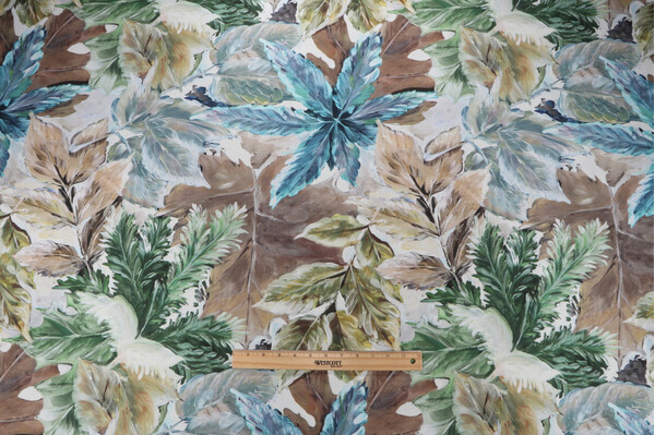 Hamilton Acer Printed Cotton Drapery Fabric in Spring