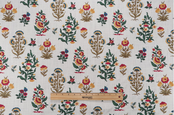 Hamilton Burke Printed Cotton Drapery Fabric in Multi