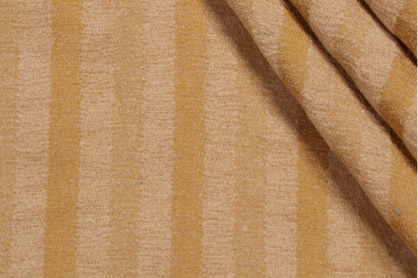 Grey Watkins Belgravia Stripe Woven Chenille Upholstery Fabric in Gold