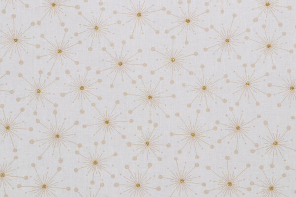 Sandberg Sally Printed Cotton Drapery Fabric in Cream/Beige/Gold