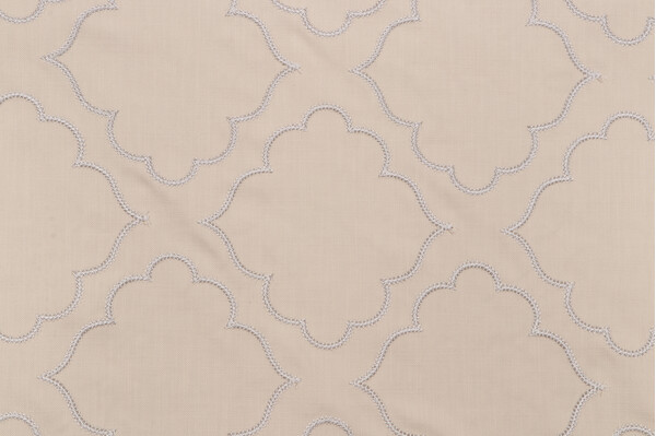 Click for 8.13 Yards Elegance Embroidered Decorator Fabric in Ivory Elegance Embroidered Decorator Fabric in Ivory