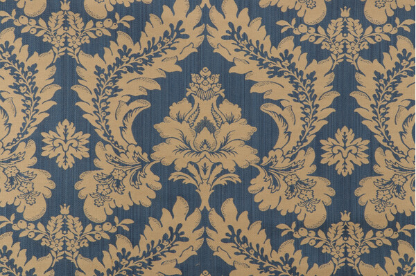 Scalamandre Chateau Royal Woven Upholstery Fabric in Blue