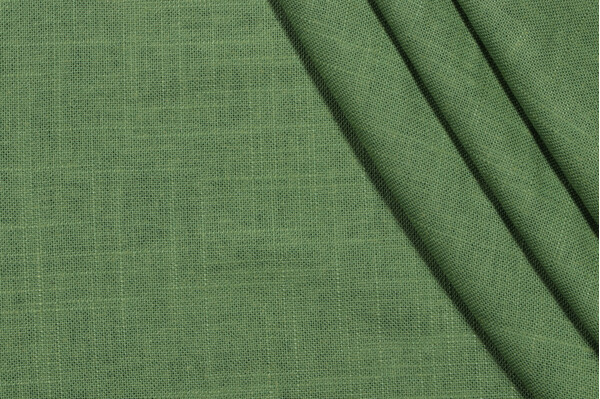 Covington Jefferson Linen Woven Drapery Fabric in 254-Kelly Green