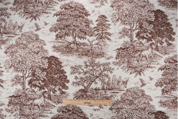 Covington Yellowstone Printed Linen Blend Drapery Fabric in 69-Driftwood