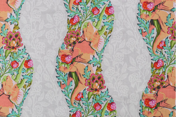 Tula Pink ROAR! Collection Trifecta Printed Cotton Craft Fabric in Blush for Free Spirit