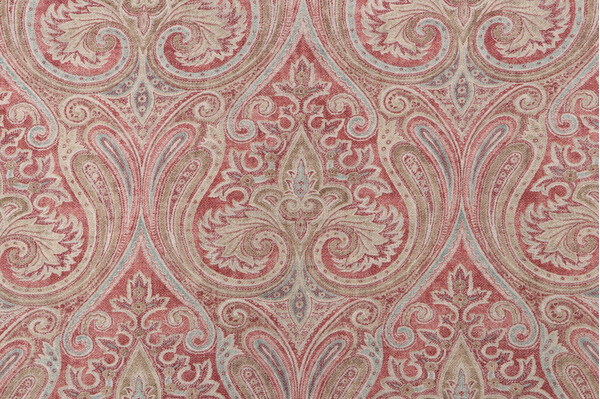 Waverly Quiet Place Printed Cotton Blend Drapery Fabric in Rouge