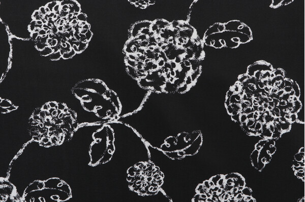 Magnolia Home Melbourne Printed Polyester Outdoor Fabric in Black