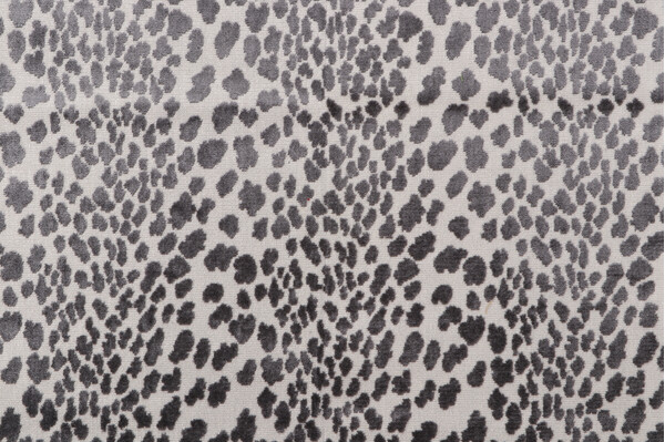 TFA Seeing Spots Latex Backed Velvet Upholstery Fabric in Silver