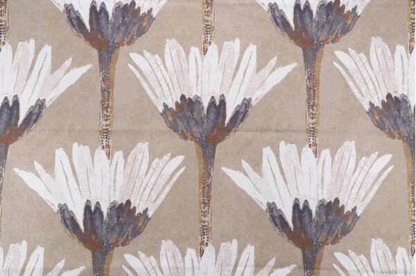 Mill Creek Spring Is Coming-Petro Printed Cotton Drapery Fabric in Dune