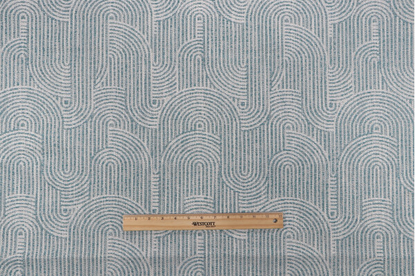 Covington In The Groove Woven Chenille Upholstery Fabric in 596-Teal
