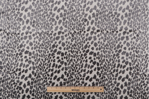 TFA Seeing Spots Latex Backed Velvet Upholstery Fabric in Silver