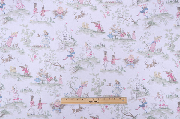 Covington Over The Moon Printed Cotton Drapery Fabric in 11-White