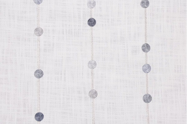 Flynn Embroidered Drapery Fabric in Slate