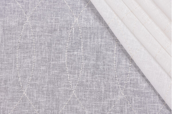 Click for 3.5 Yards Bigelow Embroidered Sheer Drapery Fabric in Snowflake Bigelow Embroidered Sheer Drapery Fabric in Snowflake