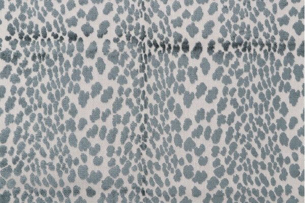 TFA Seeing Spots Latex Backed Velvet Upholstery Fabric in Aqua