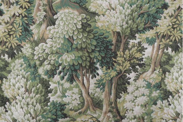 P Kaufmann Into The Woods Printed Cotton Drapery Fabric in Emerald