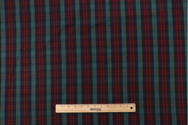Scalamandre Plaid Woven Decorator Fabric in Red/Multi