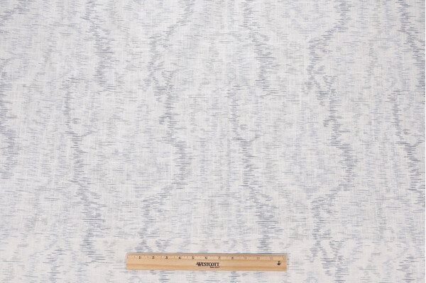 Covington Bonte Printed Linen Blend Drapery Fabric in Chambray