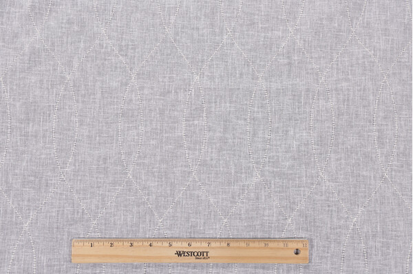 Click for 3.5 Yards Bigelow Embroidered Sheer Drapery Fabric in Snowflake Bigelow Embroidered Sheer Drapery Fabric in Snowflake