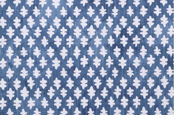 Premier Prints Gem-Slub Linen White Printed Drapery Fabric in Bermuda