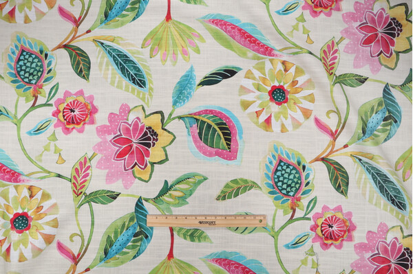 Click for 1.38 Yards PK Lifestyles Light Of Day Printed Cotton Blend Drapery Fabric in Apple Blossom PK Lifestyles Light Of Day Printed Cotton Blend Drapery Fabric in Apple Blossom