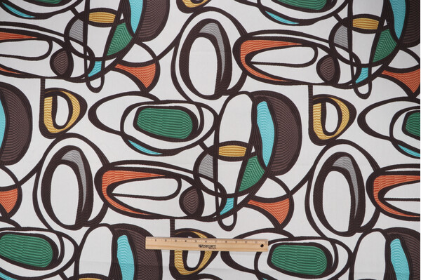 Covington Wow Printed Cotton Drapery Fabric in 607-Woodland