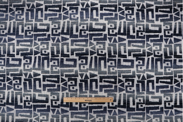 Covington Cholula Chenille Tapestry Upholstery Fabric in 54-Sapphire