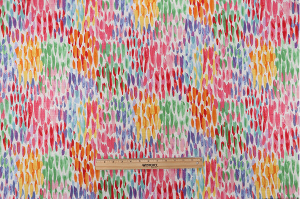 Kelly Ripa Home Make It Rain Printed Cotton Drapery Fabric in Fiesta