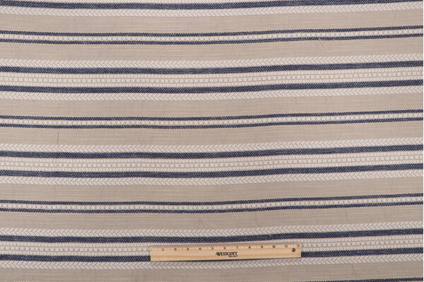 Crackerjack Woven Upholstery Fabric in Navy