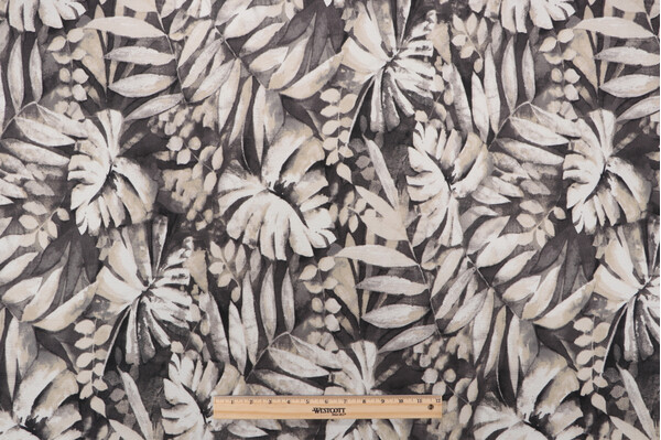 Click for 3.25 Yards Tommy Bahama Drifting Tides Printed Polyester Outdoor Fabric in Ebony Tommy Bahama Drifting Tides Printed Polyester Outdoor Fabric in Ebony