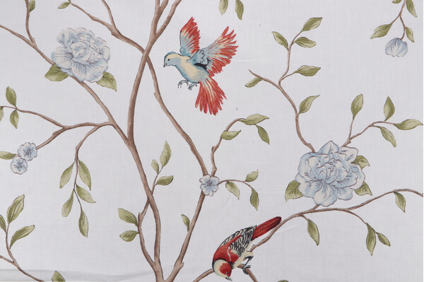 Vern Yip/Trend China Floral Printed Linen Blend Drapery Fabric for Fabricut