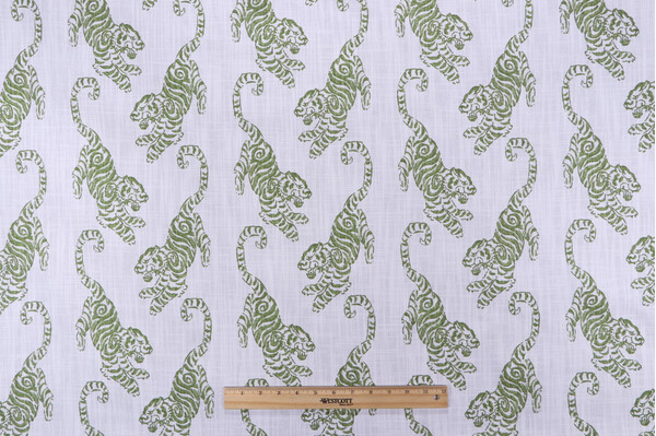 Premier Prints Kenway-Slub Canvas Printed Cotton Drapery Fabric in Kale