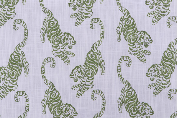Premier Prints Kenway-Slub Canvas Printed Cotton Drapery Fabric in Kale