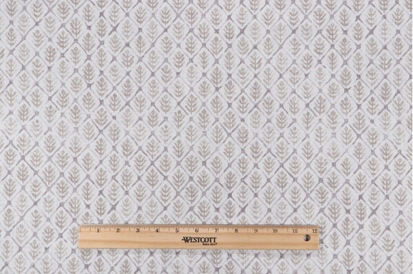 Fabricut Kendall Wilkinson Saranac Printed Cotton Drapery Fabric in Parchment