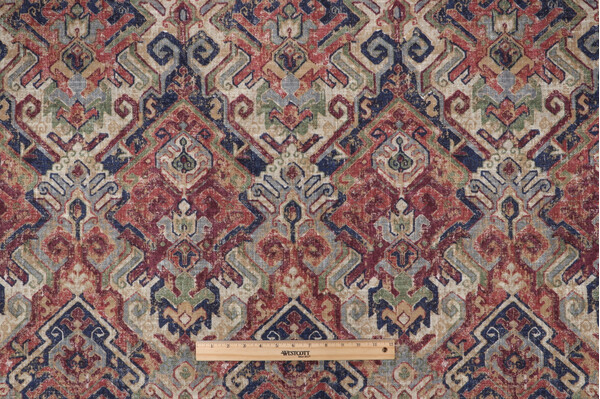 Covington Sutton Printed Cotton Blend Drapery Fabric in 100-Multi