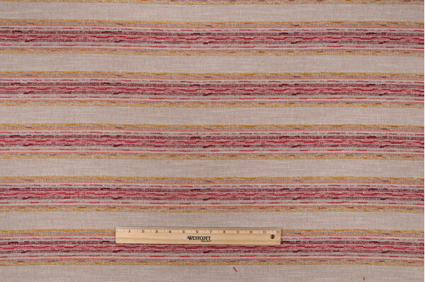 Sacramento Woven Chenille Upholstery Fabric in Berry Stripe