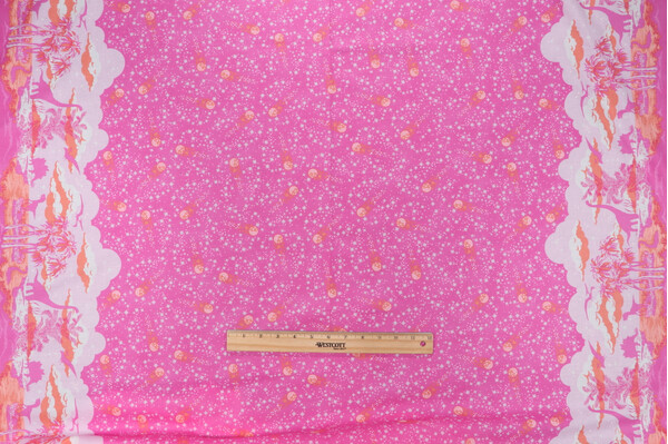 Click for 3.38 Yards Tula Pink ROAR! Collection Meteor Showers Printed Cotton Craft Fabric in Blush for Free Spirit Tula Pink ROAR! Collection Meteor Showers Printed Cotton Craft Fabric in Blush for Free Spirit