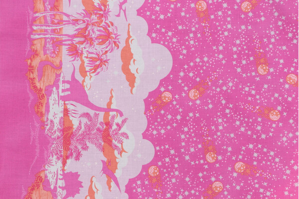 Click for 3.38 Yards Tula Pink ROAR! Collection Meteor Showers Printed Cotton Craft Fabric in Blush for Free Spirit Tula Pink ROAR! Collection Meteor Showers Printed Cotton Craft Fabric in Blush for Free Spirit