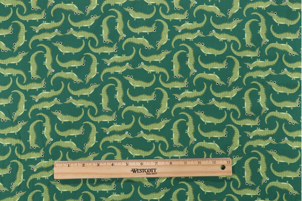 Dear Stella Alphabet Soup - Oh Snap! Printed Cotton Craft Fabric in Spruce