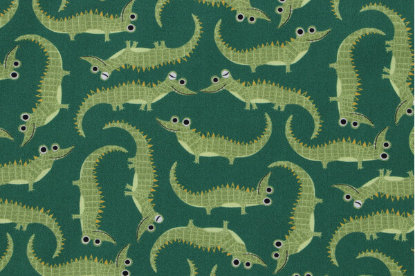 Dear Stella Alphabet Soup - Oh Snap! Printed Cotton Craft Fabric in Spruce