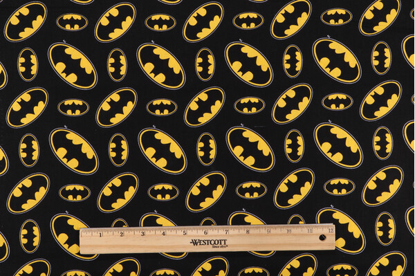 Batman Licensed Logo Toss Printed Cotton Craft Fabric