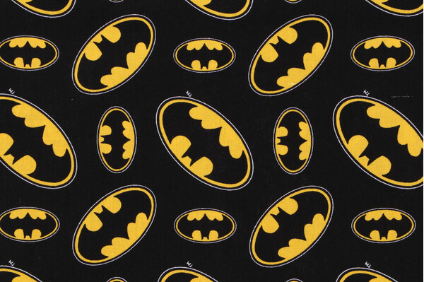 Batman Licensed Logo Toss Printed Cotton Craft Fabric