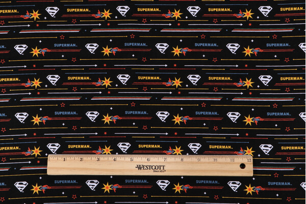 Superman Licensed Retro Action Printed Cotton Craft Fabric