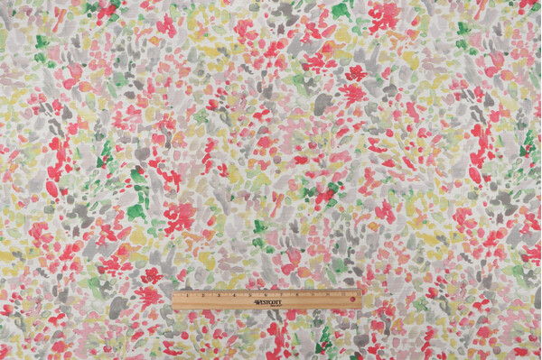 PK Lifestyles Pretty Palette Printed Cotton Drapery Fabric in Spring