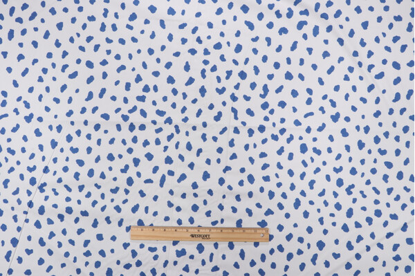 Anna French Tanzania F916009 Printed Cotton Drapery Fabric in Blue for Thibaut