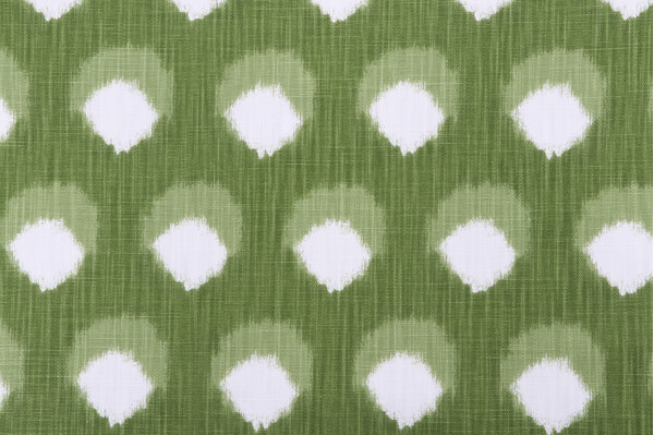Premier Prints Casa-Slub Linen White Printed Drapery Fabric in Kale