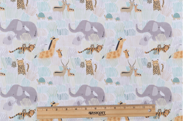 Dear Stella Grasslands - Grasslands Printed Cotton Craft Fabric in White
