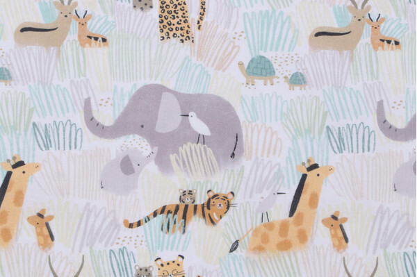 Dear Stella Grasslands - Grasslands Printed Cotton Craft Fabric in White